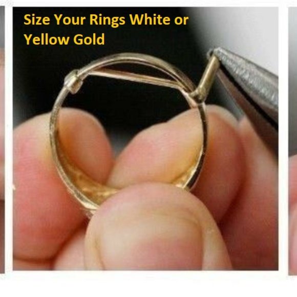 Lock ring guard sizer YELLOW or WHITE GOLD - Picture 1 of 6